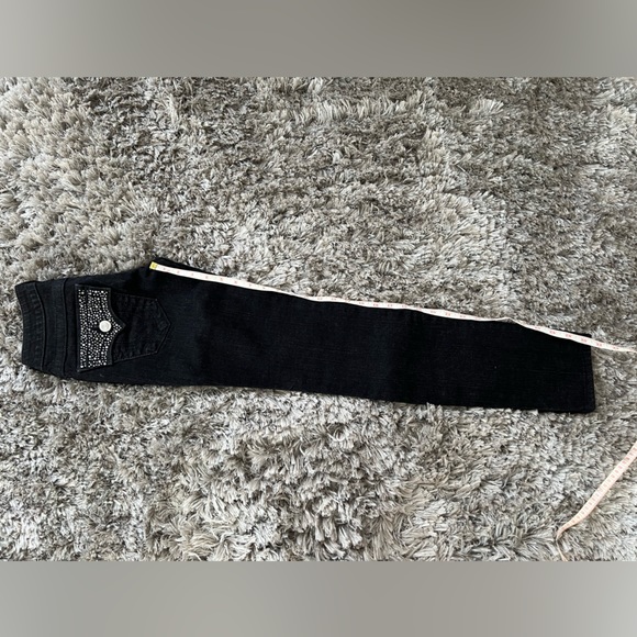 True Religion Skinny Jeans – Size 24 – Black w/ Swarovski Rhinestones – NWOT - Picture 10 of 11